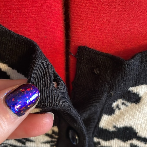 Hell Bunny Halloween bats black & white Christmas style cardigan - Picture 5 of 5